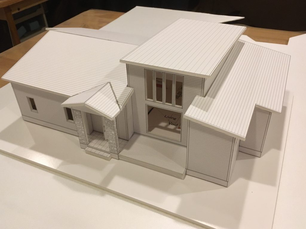 住宅模型製作　1/50平屋プラン2